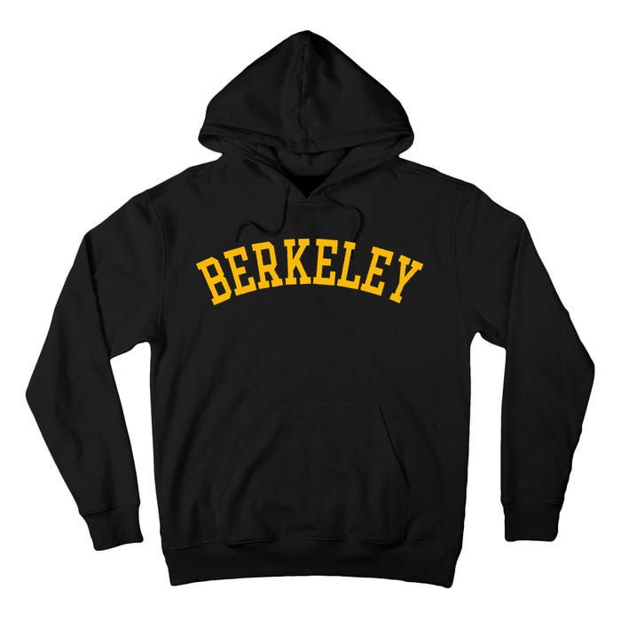 Berkeley Arched Varsity Text Yellow Berkeley Tall Hoodie