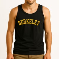 Berkeley Arched Varsity Text Yellow Berkeley Tank Top