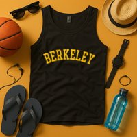 Berkeley Arched Varsity Text Yellow Berkeley Tank Top