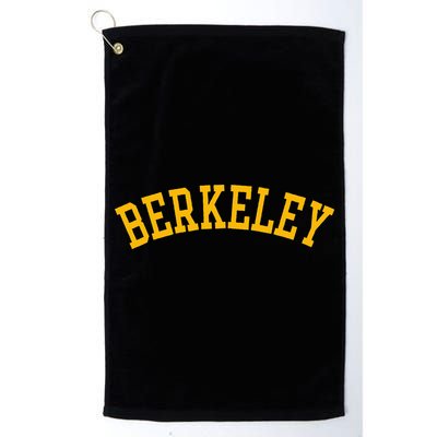Berkeley Arched Varsity Text Yellow Berkeley Golf Towel