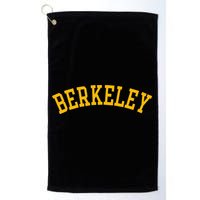 Berkeley Arched Varsity Text Yellow Berkeley Golf Towel