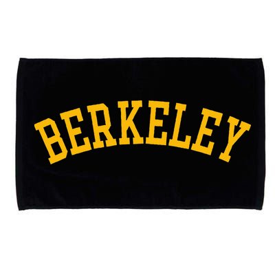 Berkeley Arched Varsity Text Yellow Berkeley Microfiber Hand Towel
