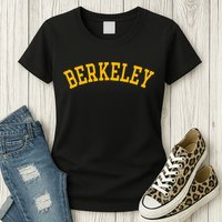 Berkeley Arched Varsity Text Yellow Berkeley Womens T-Shirt