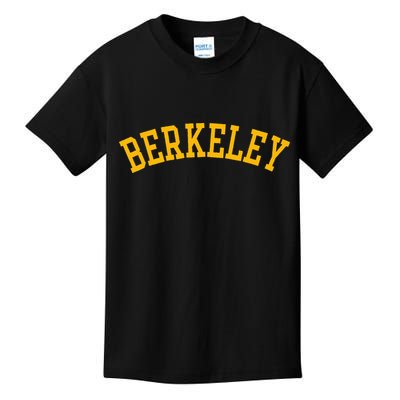 Berkeley Arched Varsity Text Yellow Berkeley Kids T-Shirt