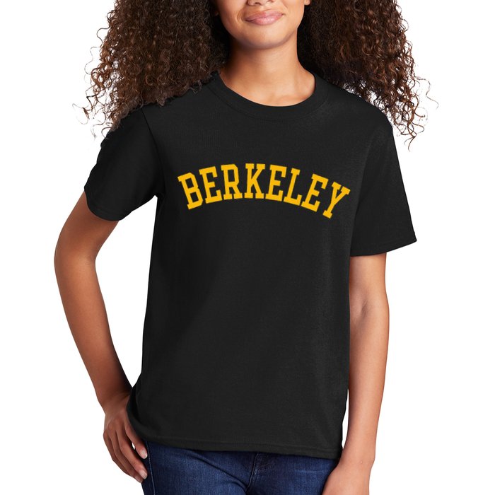 Berkeley Arched Varsity Text Yellow Berkeley Kids T-Shirt