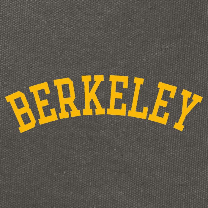 Berkeley Arched Varsity Text Yellow Berkeley Cotton Canvas Backpack