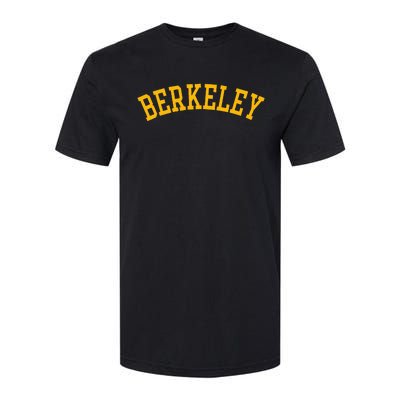 Berkeley Arched Varsity Text Yellow Berkeley Softstyle CVC T-Shirt