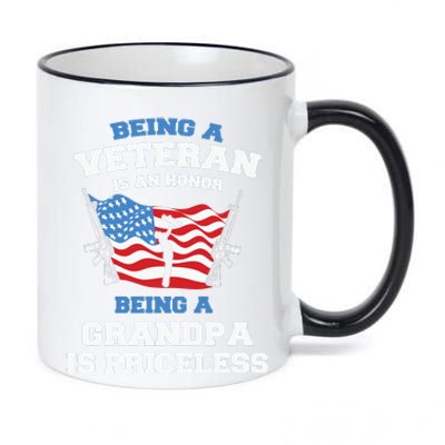 Being A Veteran Is An Honor Veteran Day US Army 11oz Black Color Changing Mug