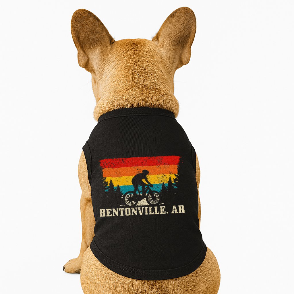 Bentonville Arkansas Vintage Mountain Bike Cycling Doggie Tank