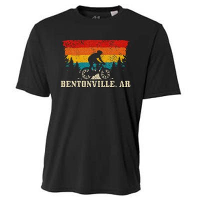 Bentonville Arkansas Vintage Mountain Bike Cycling Cooling Performance Crew T-Shirt