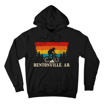 Bentonville Arkansas Vintage Mountain Bike Cycling Hoodie