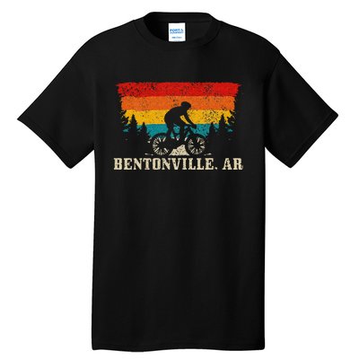 Bentonville Arkansas Vintage Mountain Bike Cycling Tall T-Shirt