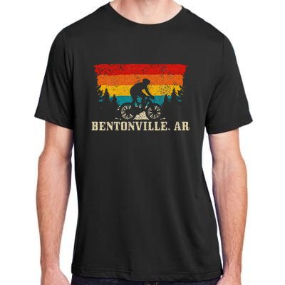 Bentonville Arkansas Vintage Mountain Bike Cycling Adult ChromaSoft Performance T-Shirt