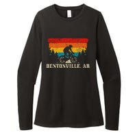 Bentonville Arkansas Vintage Mountain Bike Cycling Womens CVC Long Sleeve Shirt