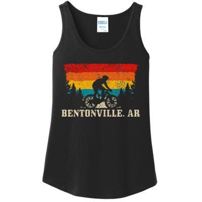 Bentonville Arkansas Vintage Mountain Bike Cycling Ladies Essential Tank