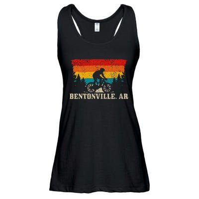 Bentonville Arkansas Vintage Mountain Bike Cycling Ladies Essential Flowy Tank