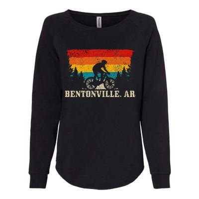 Bentonville Arkansas Vintage Mountain Bike Cycling Womens California Wash Sweatshirt