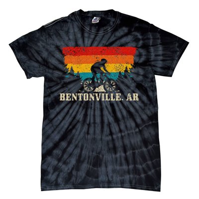 Bentonville Arkansas Vintage Mountain Bike Cycling Tie-Dye T-Shirt