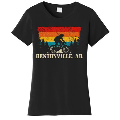 Bentonville Arkansas Vintage Mountain Bike Cycling Women's T-Shirt