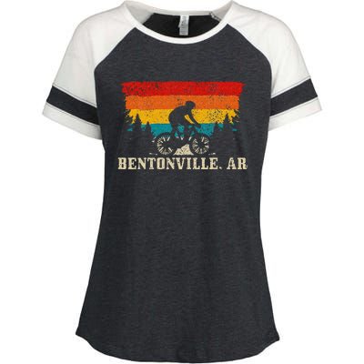 Bentonville Arkansas Vintage Mountain Bike Cycling Enza Ladies Jersey Colorblock Tee