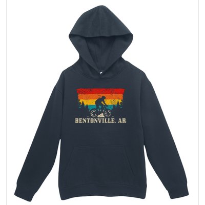 Bentonville Arkansas Vintage Mountain Bike Cycling Urban Pullover Hoodie