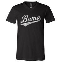 BAMA ALABAMA VARSITY SCRIPT CLASSIC SPORTS JERSEY STYLE V-Neck T-Shirt