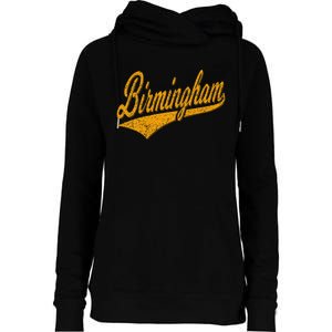 Birmingham Alabama Varsity Script Classic Sport Jersey Style Womens Funnel Neck Pullover Hood