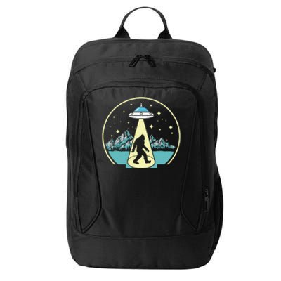 Bigfoot Abduction! Vintage Sasquatch & Ufo Alien Graphic City Backpack