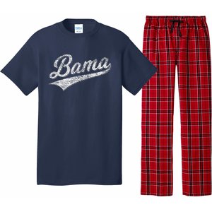 Bama Alabama Varsity Script Classic Sports Jersey Style Pajama Set