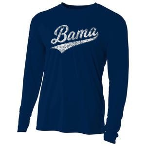 Bama Alabama Varsity Script Classic Sports Jersey Style Cooling Performance Long Sleeve Crew