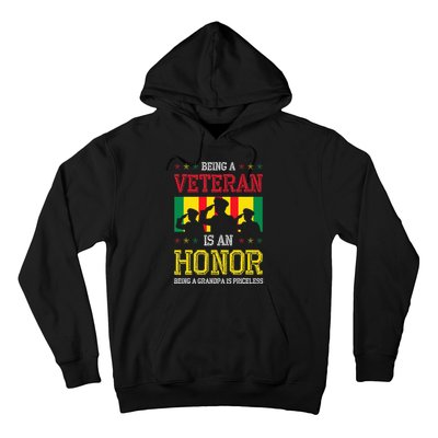 Being A Veteran Is An Honor Being A Grandpa Is Priceless Hoodie