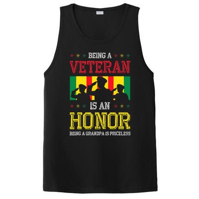 Being A Veteran Is An Honor Being A Grandpa Is Priceless PosiCharge Competitor Tank