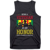 Being A Veteran Is An Honor Being A Grandpa Is Priceless Tank Top