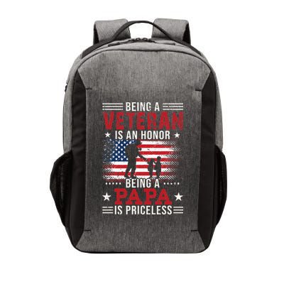 Being A Veteran Is An Honor Being Papa Is Priceless Vector Backpack