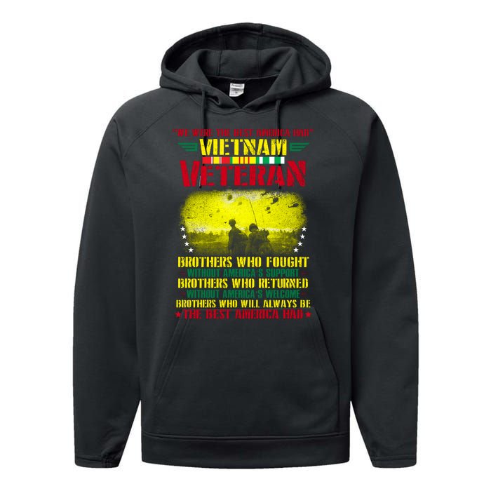 Best America Viet Nam Veteran Performance Fleece Hoodie