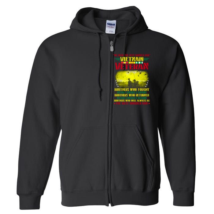 Best America Viet Nam Veteran Full Zip Hoodie