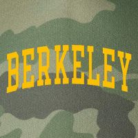 Berkeley Arched Varsity Text Yellow Berkeley Legacy Tie Dye Trucker Hat