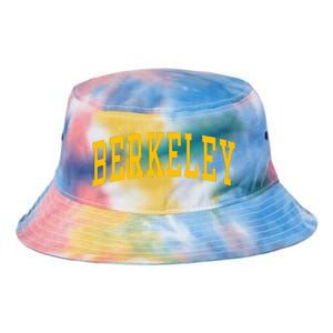 Berkeley Arched Varsity Text Yellow Berkeley Tie Dye Newport Bucket Hat