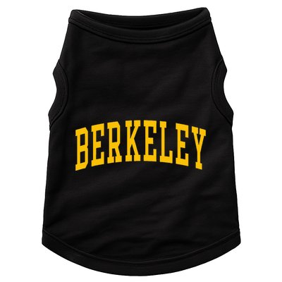 Berkeley Arched Varsity Text Yellow Berkeley Doggie Tank