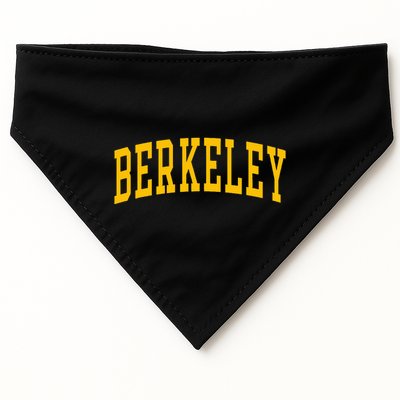 Berkeley Arched Varsity Text Yellow Berkeley USA-Made Doggie Bandana