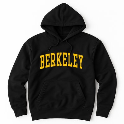 Berkeley Arched Varsity Text Yellow Berkeley Hoodie