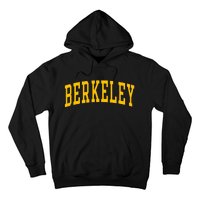 Berkeley Arched Varsity Text Yellow Berkeley Hoodie