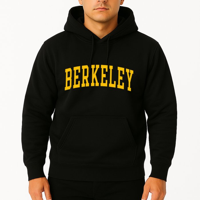 Berkeley Arched Varsity Text Yellow Berkeley Hoodie