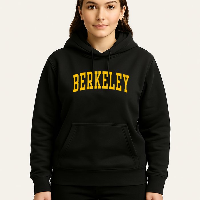 Berkeley Arched Varsity Text Yellow Berkeley Hoodie