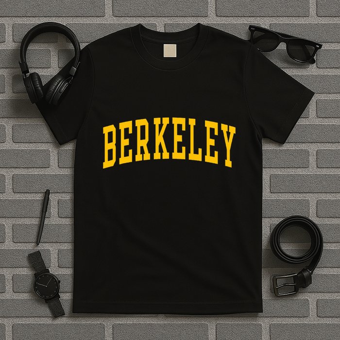 Berkeley Arched Varsity Text Yellow Berkeley T-Shirt