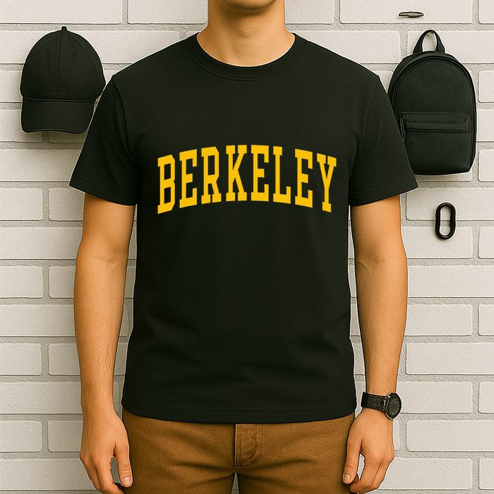 Berkeley Arched Varsity Text Yellow Berkeley T-Shirt