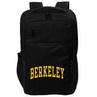 Berkeley Arched Varsity Text Yellow Berkeley Impact Tech Backpack