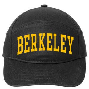 Berkeley Arched Varsity Text Yellow Berkeley 7-Panel Snapback Hat