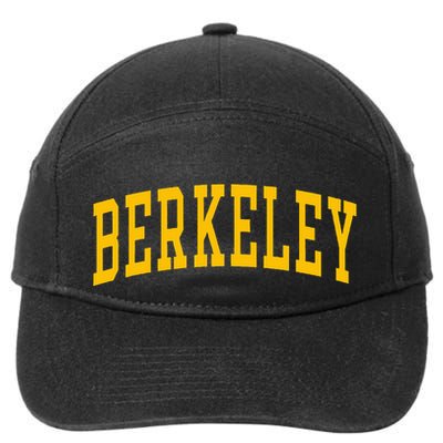 Berkeley Arched Varsity Text Yellow Berkeley 7-Panel Snapback Hat