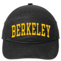 Berkeley Arched Varsity Text Yellow Berkeley 7-Panel Snapback Hat